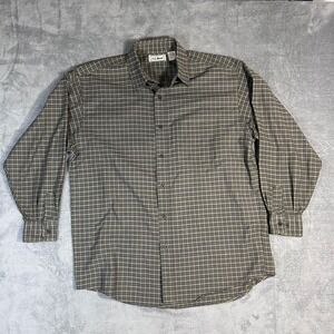 L.L.Bean Men's Medium USA Made Plaid Button Down Shirt 60/40 Vintage 80s 90s